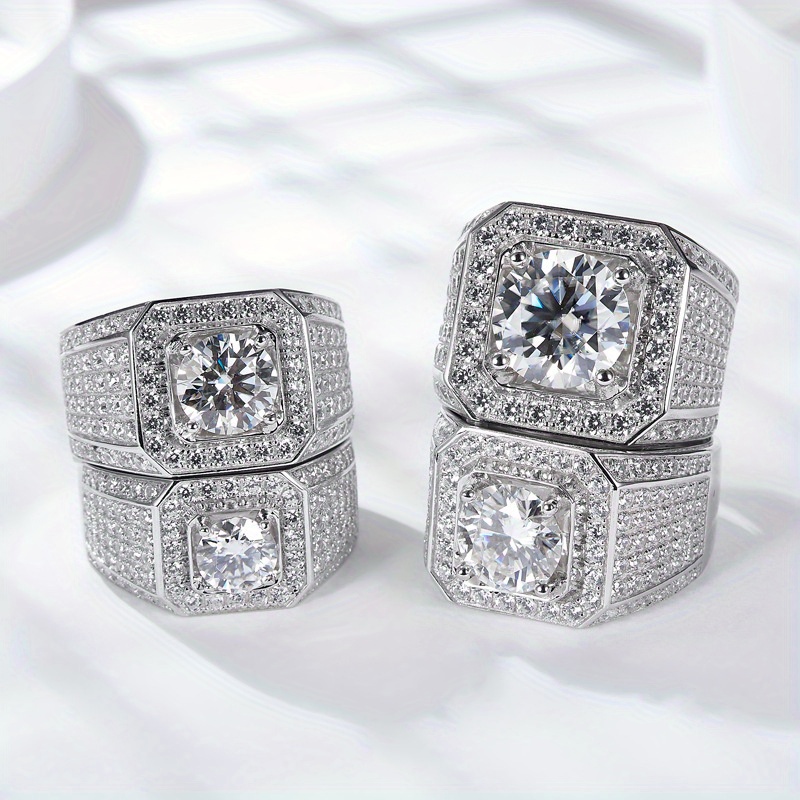Men's S925 Moissanite Ring, Noble Temperament Gift